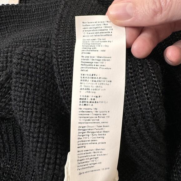 Roberto Cavalli Black Wool Blend Sweater Cut Out Waist Rib Knit IT 42 US 6 Sexy - Picture 14 of 14